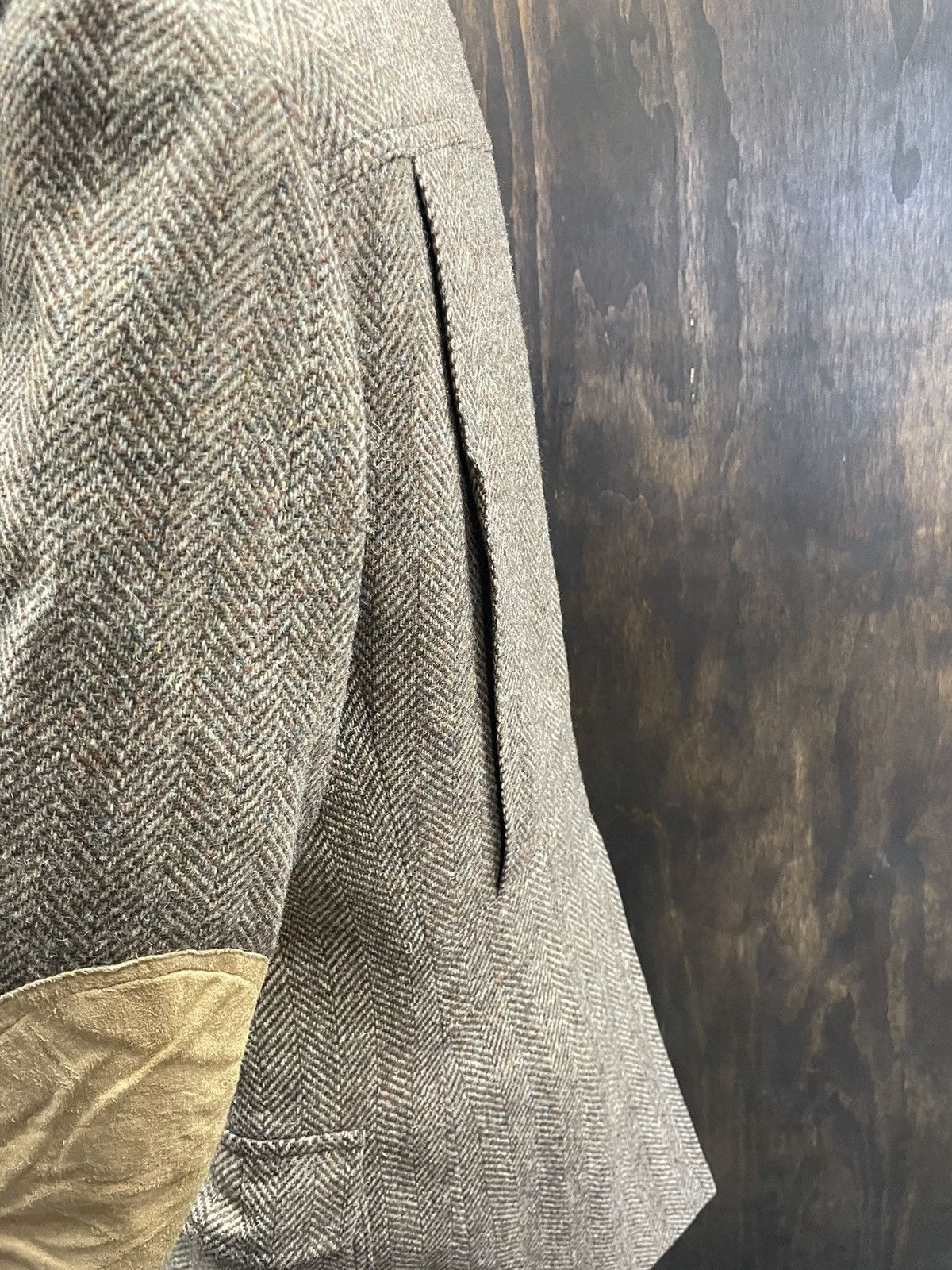 Pendleton × Vintage Vintage Herringbone Tweed Jacket Size 44L - 4 Thumbnail