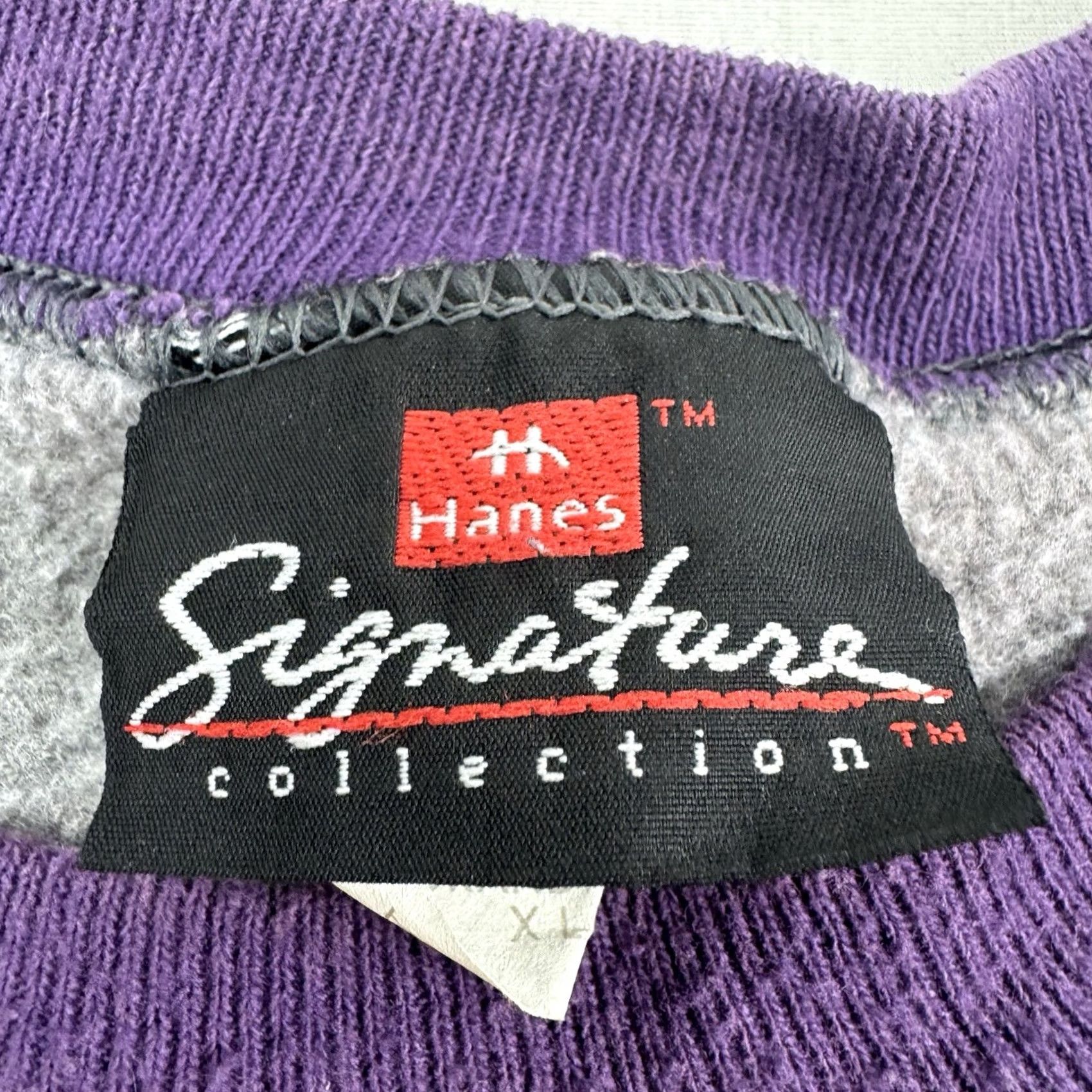 Hanes VINTAGE Hanes Sweatshirt Adult XL Signature Collection Cut And Sew 90s Gray Crew Neck Pullover Size US XL / EU 56 / 4 - 3 Thumbnail