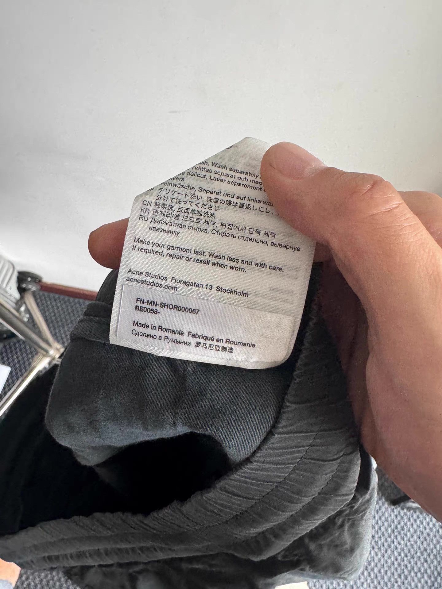Acne Studios Acne Studios Washed Grey Shorts Q17 Size US 34 / EU 50 - 6 Thumbnail