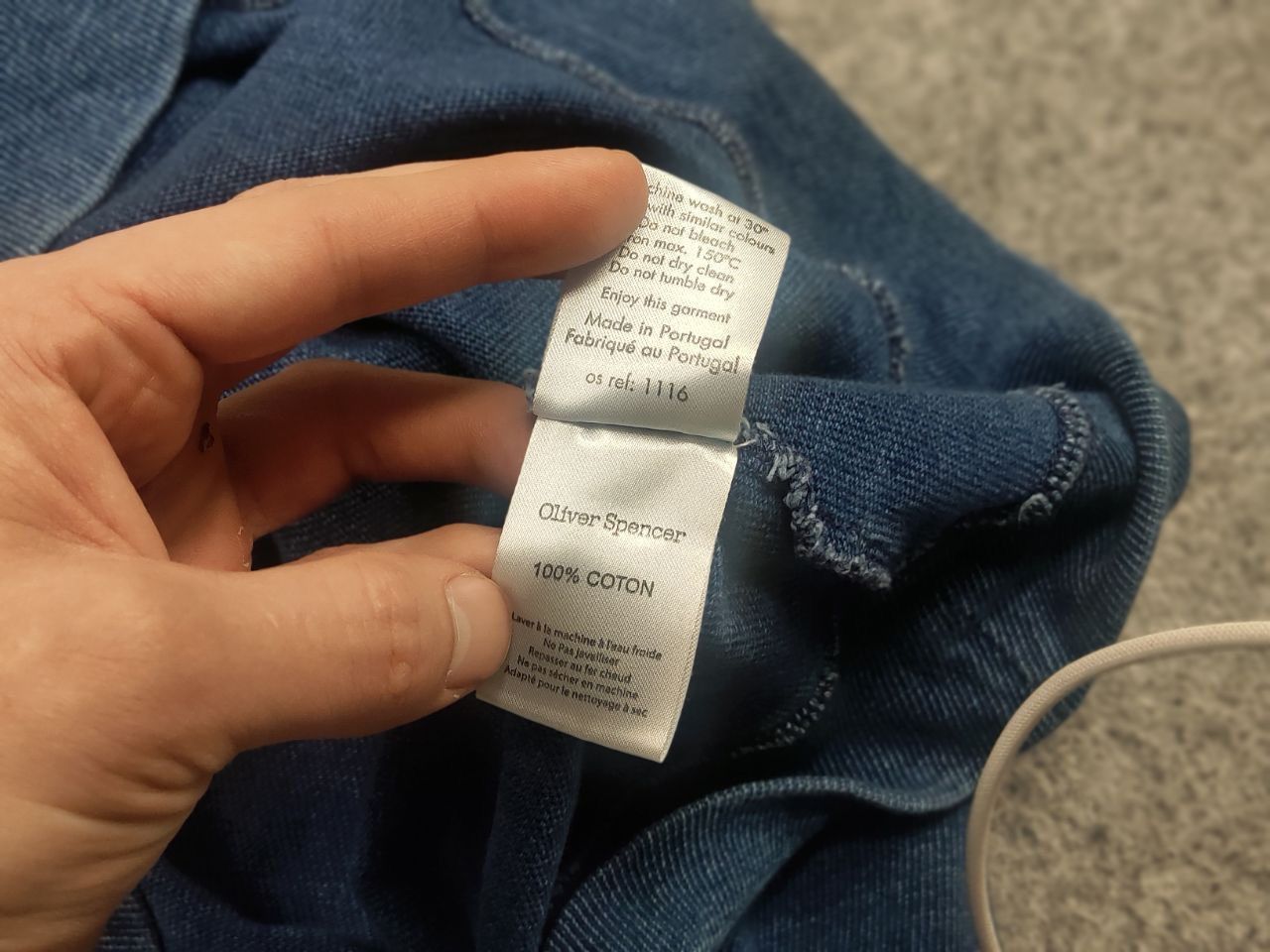 Oliver Spencer Oliver Spencer minimalist Indigo Sweatshirt Vintage Japan Size US XL / EU 56 / 4 - 13 Thumbnail