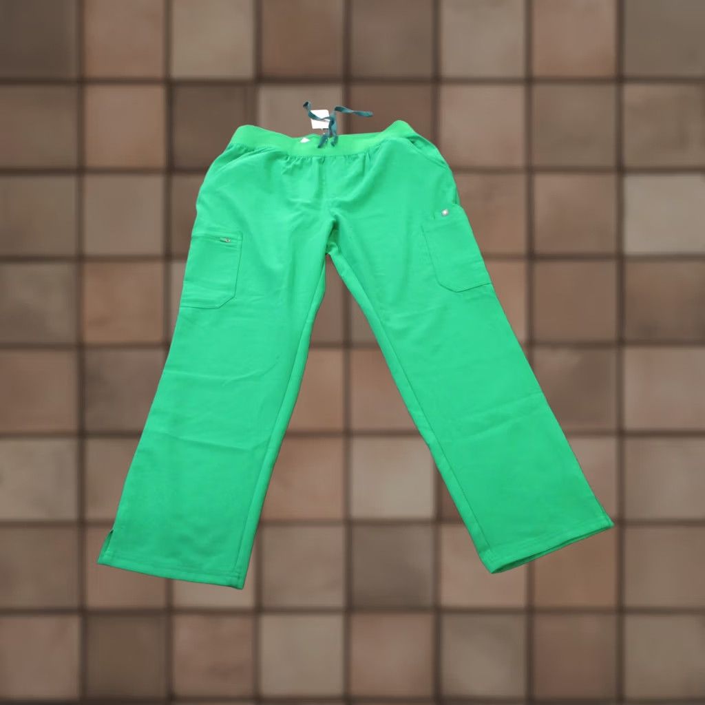 Logo 7 FIGS Jogger Pants Womens XL Green Logo Stretch Activewear Size 40" / US 18 - 1 Thumbnail