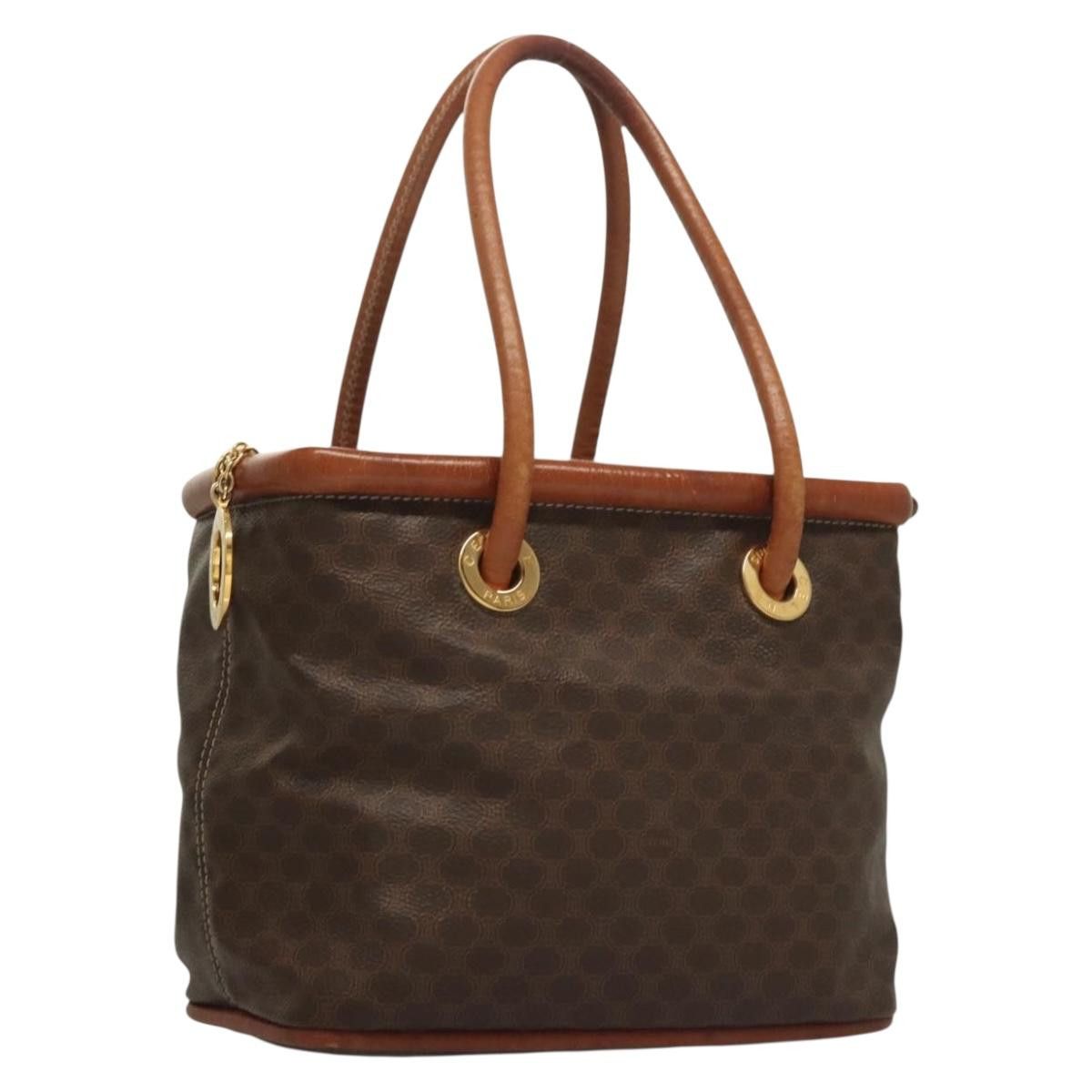 Celine CELINE Macadam Canvas Hand Bag Pvc Leather Brown Gold Size ONE SIZE - 1 Thumbnail