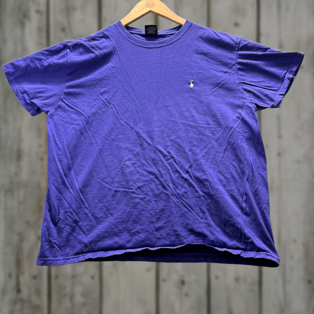 Polo Ralph Lauren Polo Ralph Lauren Shirt Mens L Purple Embroidered Pony Logo Crewneck Tee Jersey Short Sleeve Size US L / EU 52-54 / 3 - 1 Thumbnail