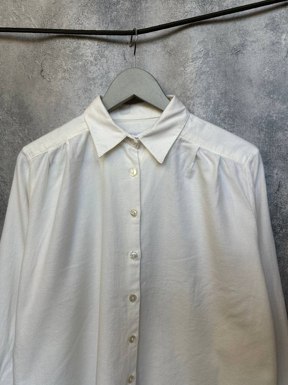 Designer James Meade Wool Shirt Button Up Milk Long Sleeve Size US XXL / EU 58 / 5 - 5 Thumbnail