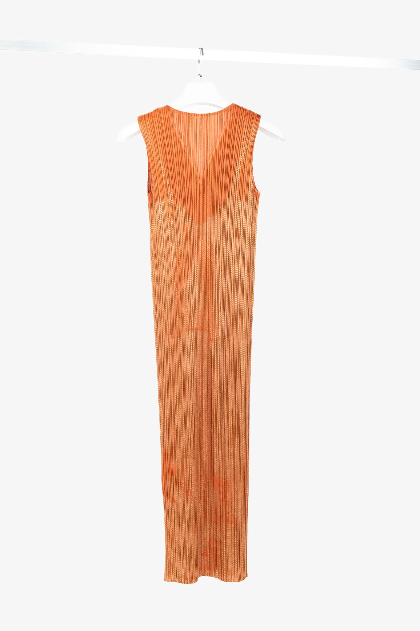 Pleats Please Issey Miyake Pleats Please Issey Miyake Metallic Sleeveless Maxi Dress Size M / US 6-8 / IT 42-44 - 2 Thumbnail