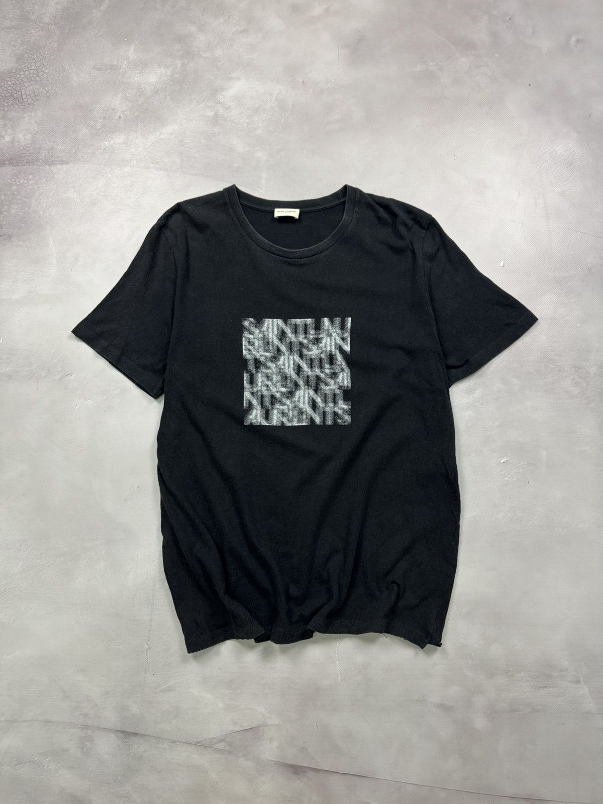 Ss21 Saint Laurent Paris Abstract Logo Tee(Black/L)