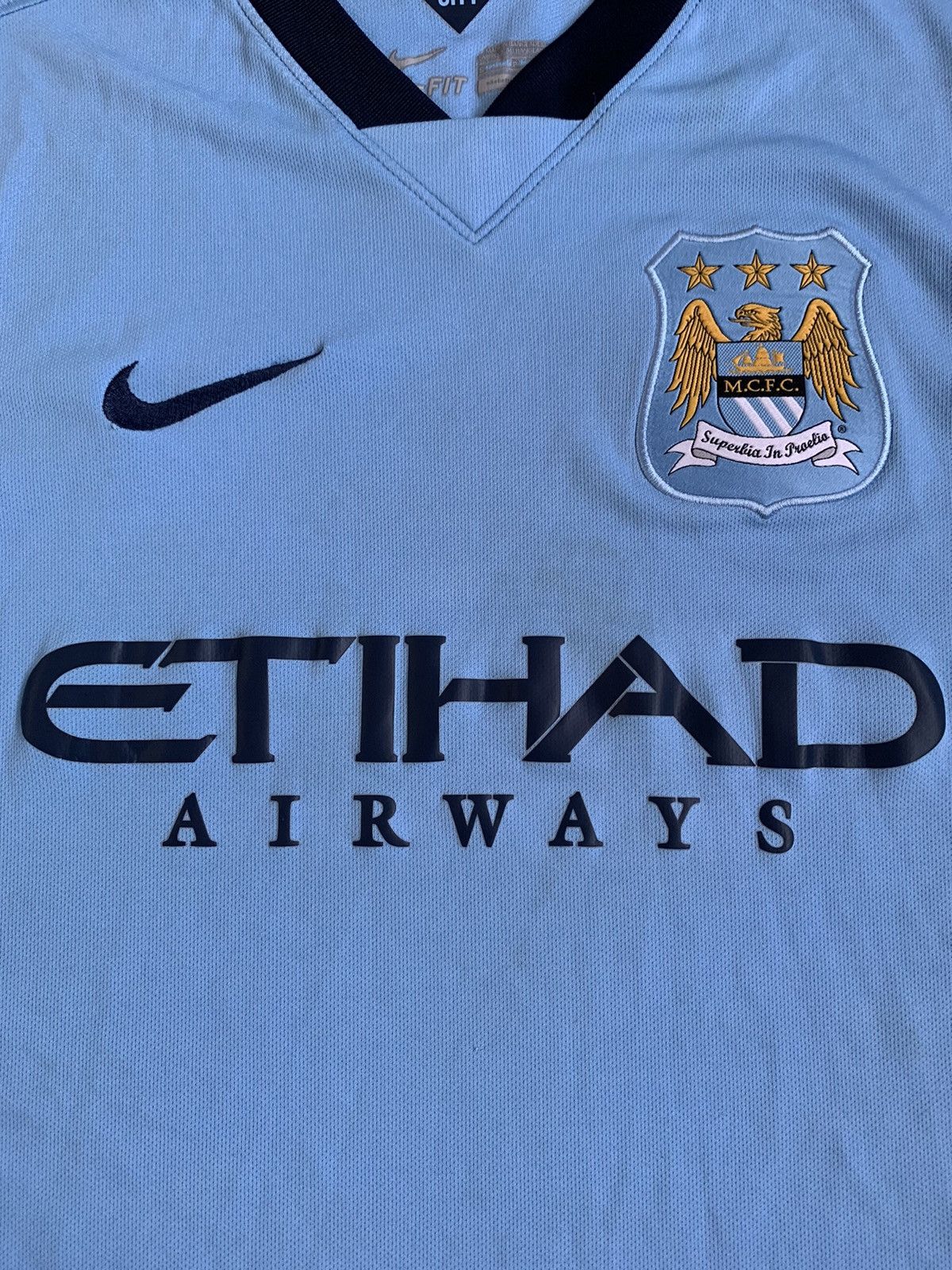 Nike × Vintage Vintage Nike Manchester city soccer jersey T shirt Size US S / EU 44-46 / 1 - 2 Thumbnail