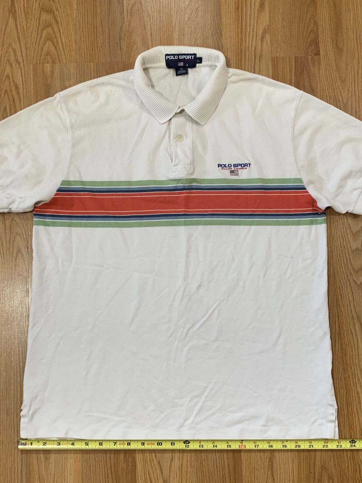 Polo Ralph Lauren SzL- Polo Sport Ralph Lauren Short Sleeve Aztec Stripe Polo Size US L / EU 52-54 / 3 - 9 Thumbnail