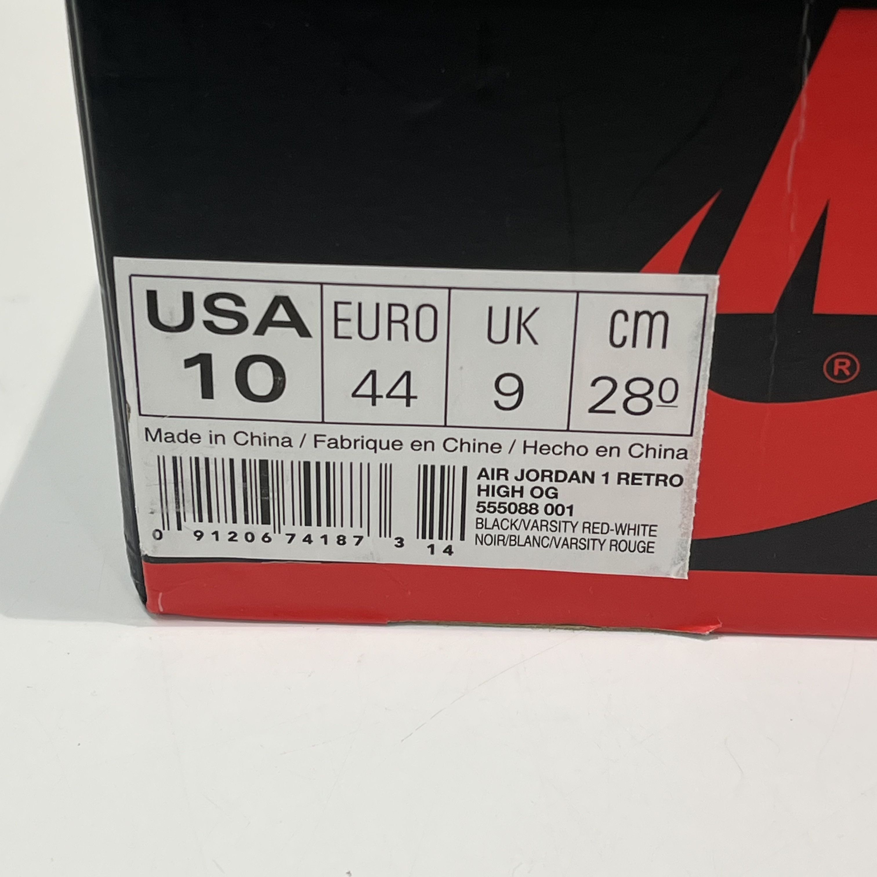Nike Air Jordan 1 Retro High Bred Banned 2016 Size US 10 / EU 43 - 7 Thumbnail