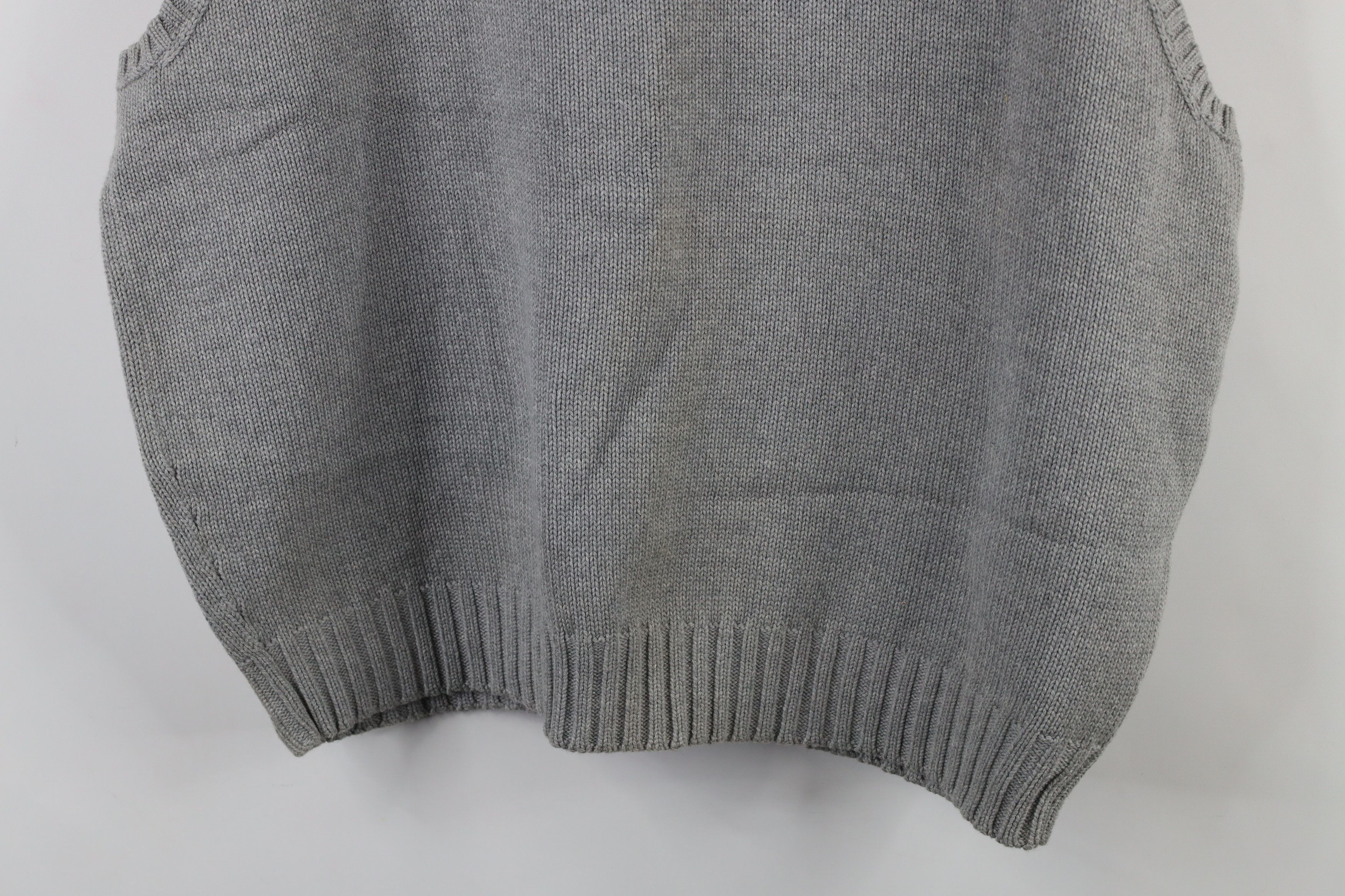Ralph Lauren × Vintage Vintage 90s Ralph Lauren Cotton V-Neck Sweater Vest Gray Size US XXL / EU 58 / 5 - 10 Thumbnail