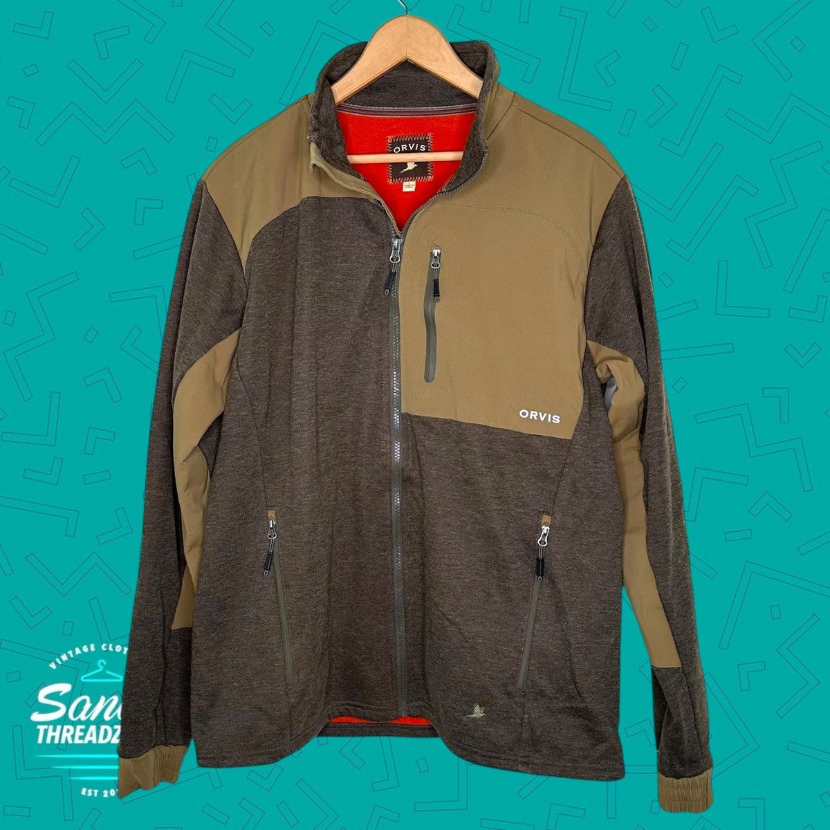 Orvis Orvis Full Zip Wool Blend Fleece Jacket Size US L / EU 52-54 / 3 - 3 Thumbnail