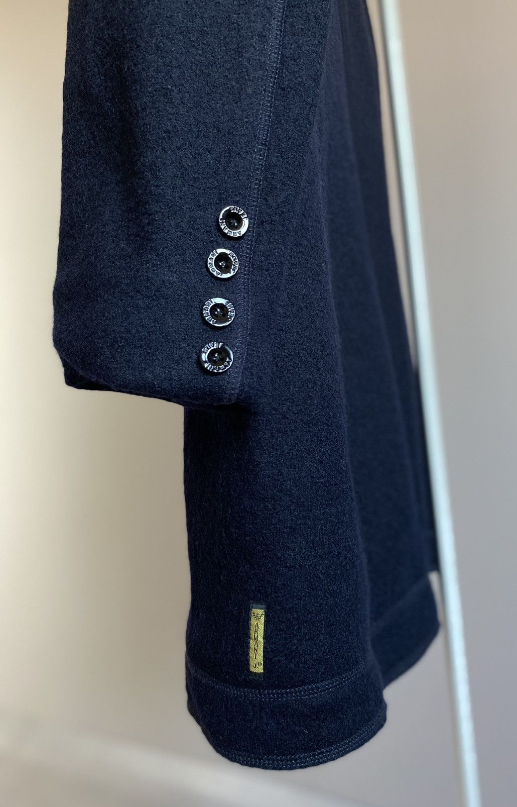 Armani Armani Jeans Wool Coat Navy Long Jacket Size US S / EU 44-46 / 1 - 11 Thumbnail
