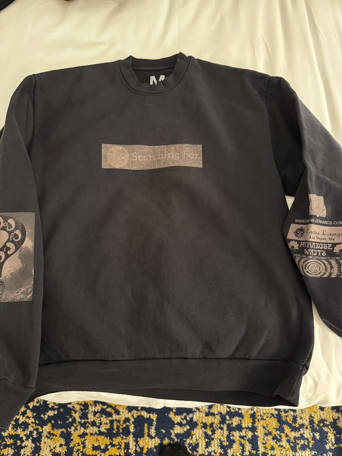 スウェット・トレーナー Travis Scott x Online Ceramics Utopia Crewneck Black Travis Scott CJ X ONLINE CERAMICS UTOPIA CREWNECK Merch