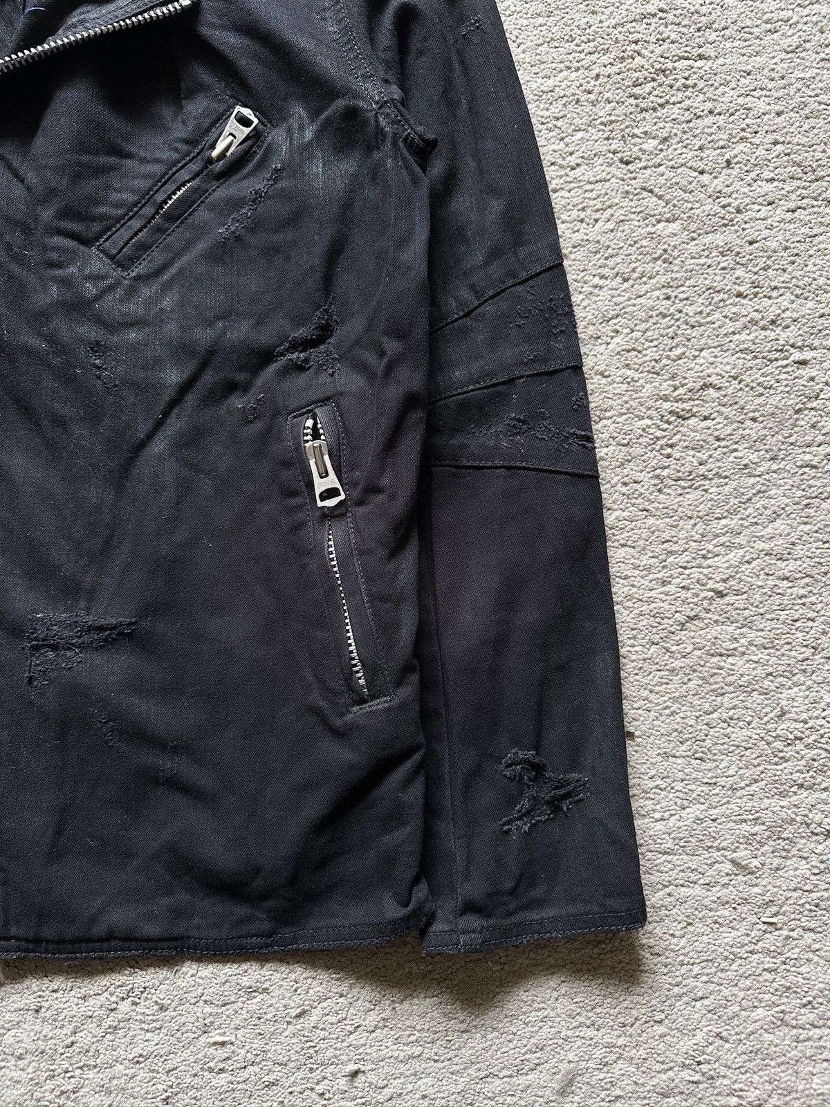 GOSTAR DE FUGA 2000s FUGA Black Distressed Waxed Jacket Size US S / EU 44-46 / 1 - 3 Thumbnail