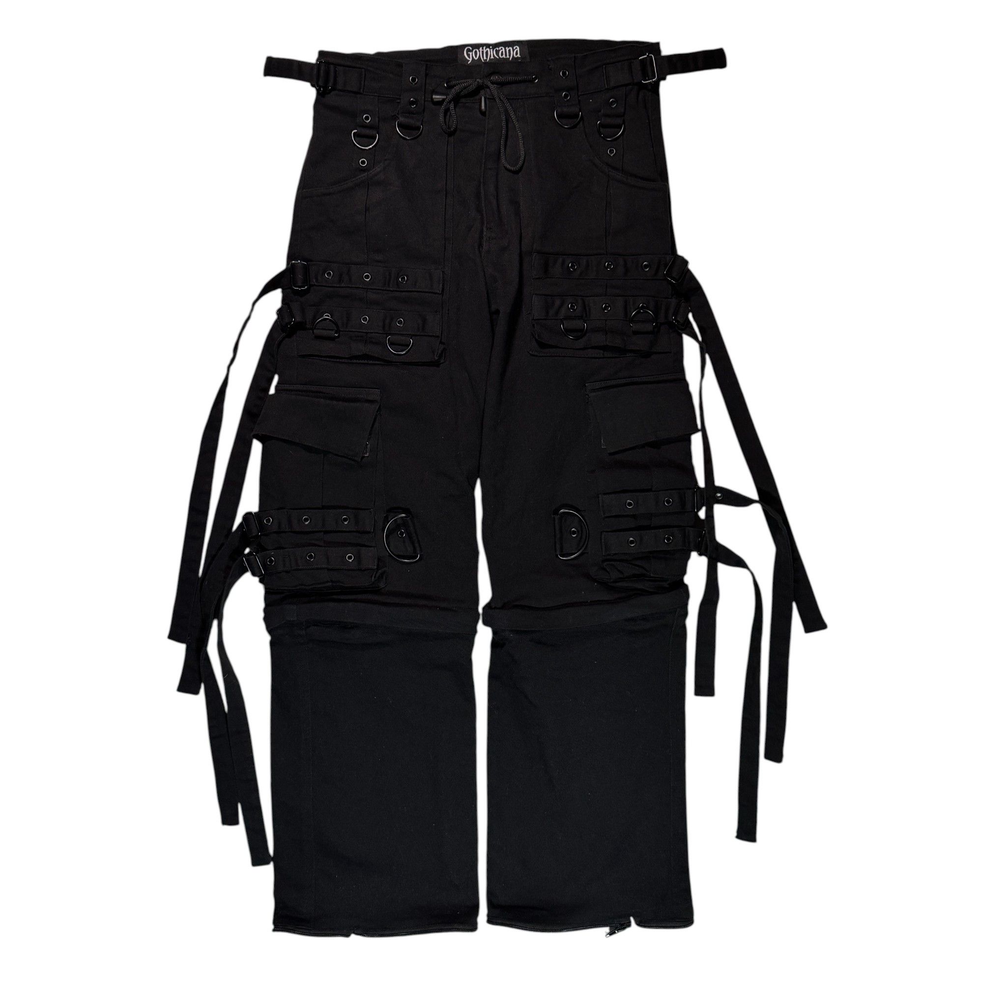 Japanese Brand Gothicana Pants Bondage Straps Avant-Garde Multipocket Cargo Size US 31 - 1 Thumbnail
