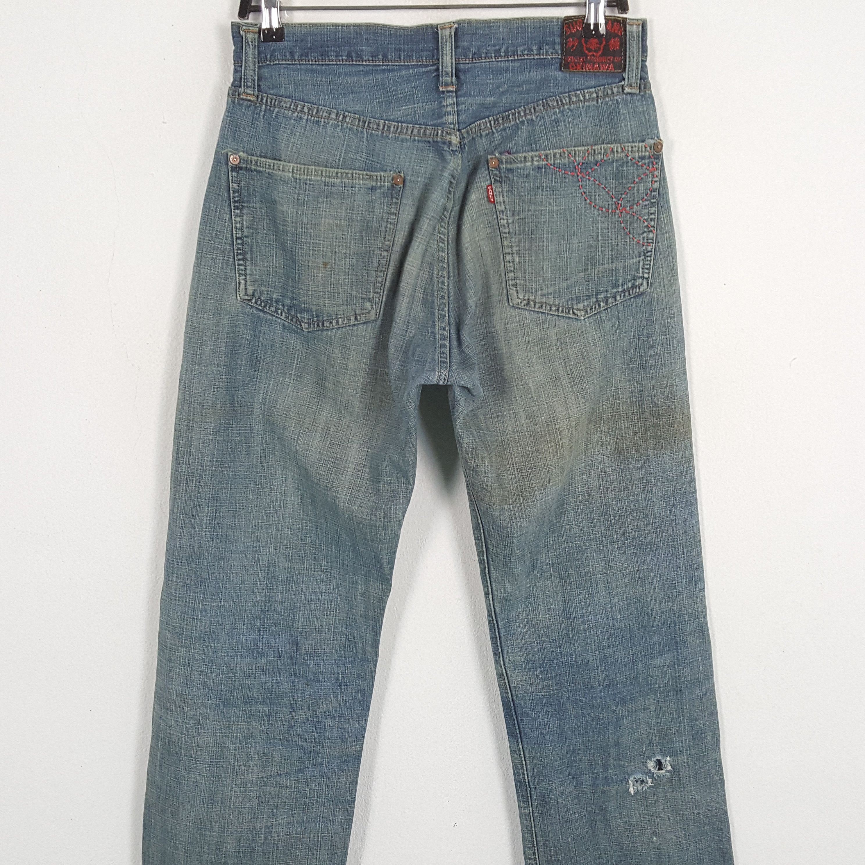 Japanese Brand × Sugar Cane × Vintage SUGAR CANE Japanese Brand Streetwear Distressed Jeans Size US 31 - 5 Thumbnail