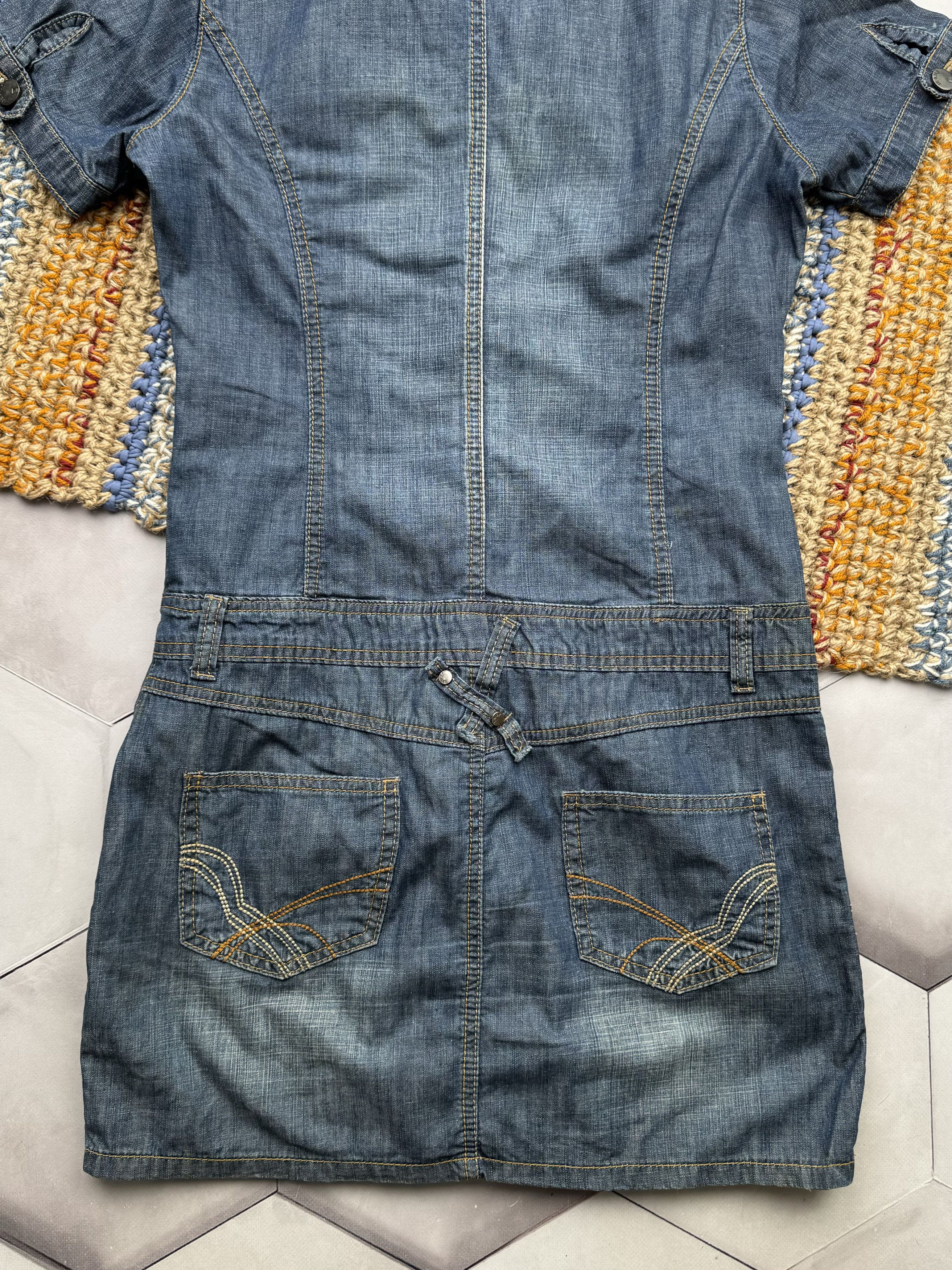 Vintage Vintage Midi Denim Dress (E4) Size M / US 6-8 / IT 42-44 - 8 Thumbnail