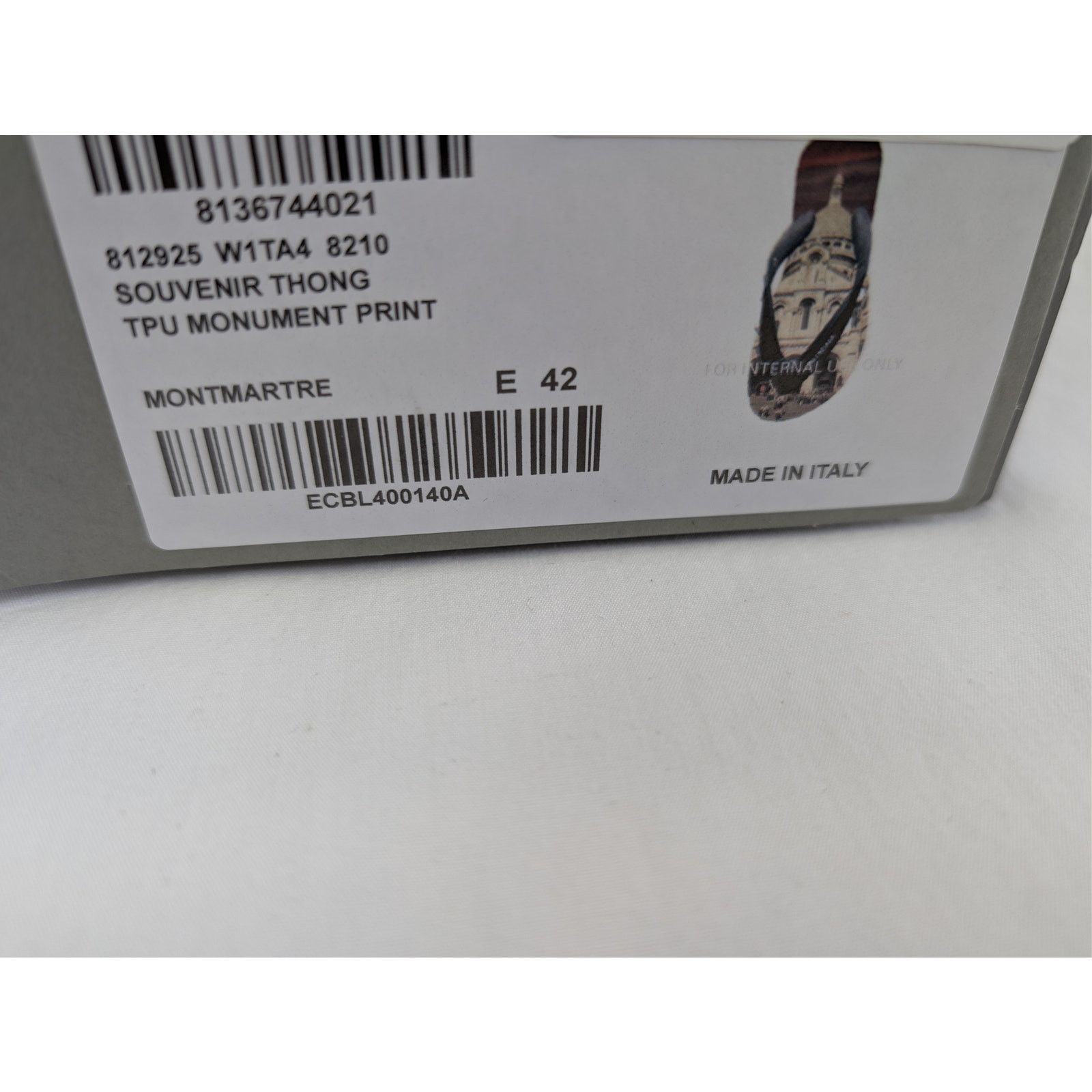 Balenciaga o1rshd1 Q:2 / Souvenir Thong TPU Monument Print Slipper Size US 9 / EU 42 - 22 Thumbnail