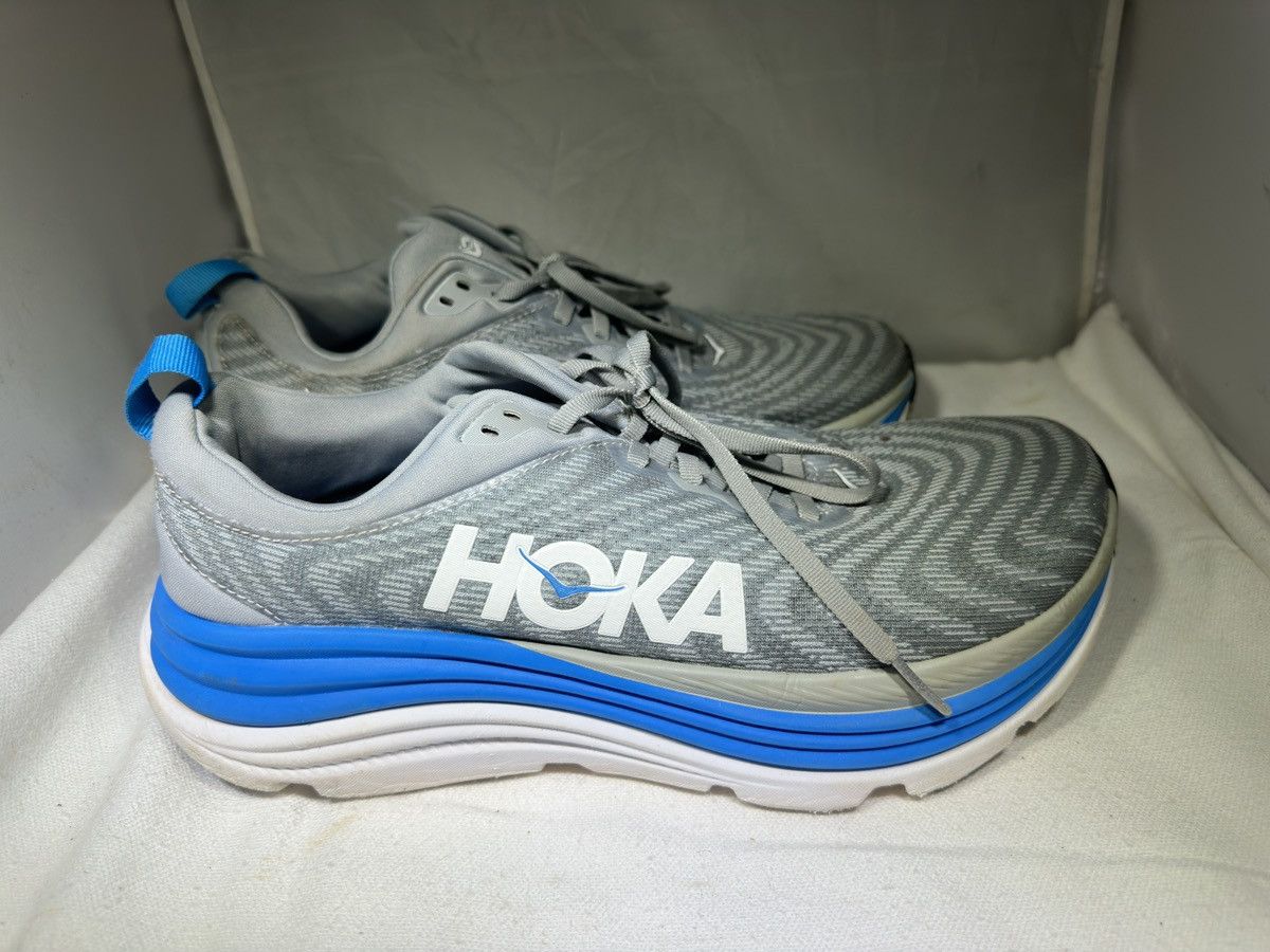 Hoka Hoka Gaviota 5 Gray Running Shoes Sneakers Men's 9 2E Wide Size US 9 / EU 42 - 2 Thumbnail