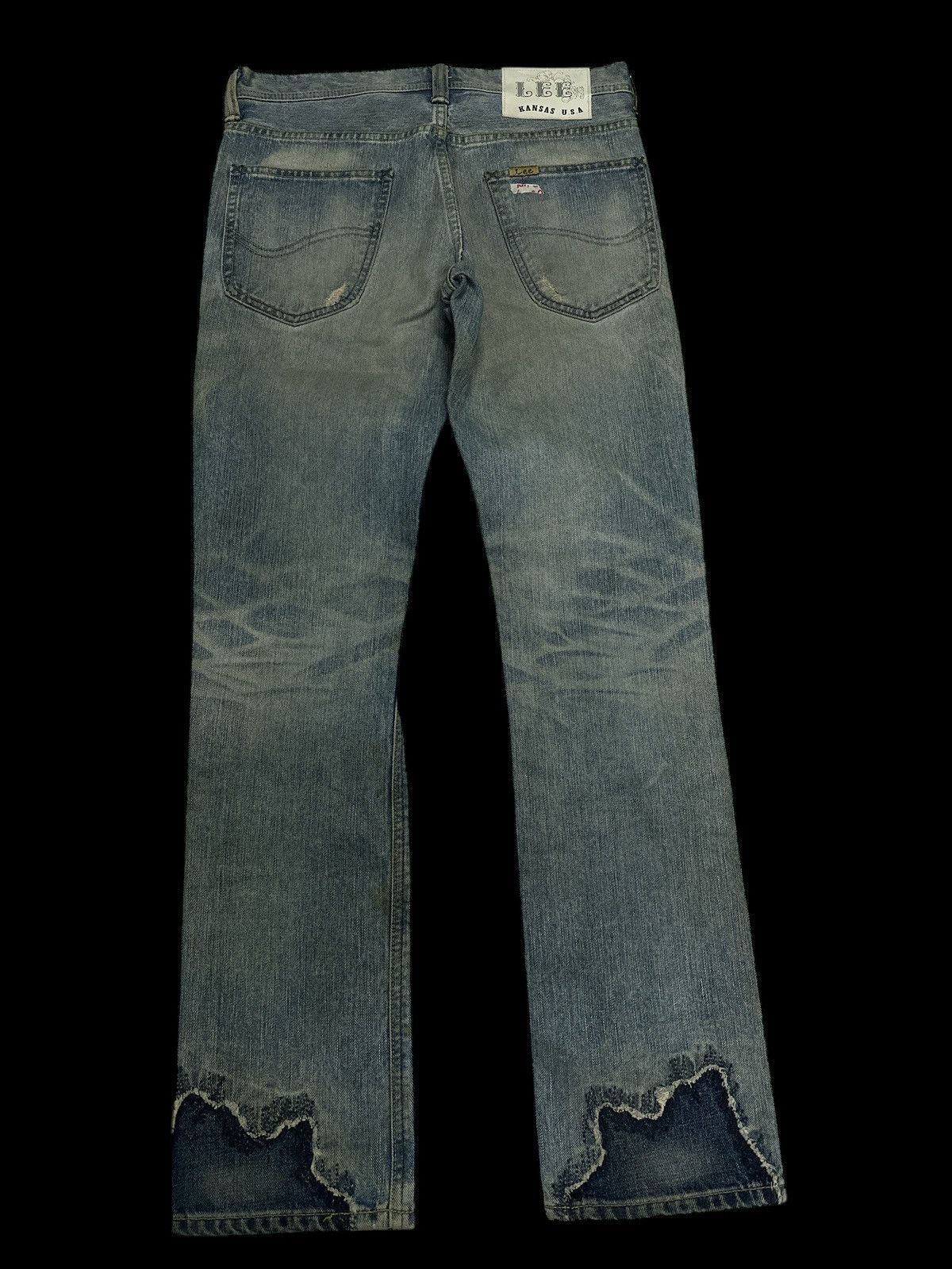 POST ARCHIVE FACTION (PAF) Distress Denim 💥 Vintage Lee Kansas Usa Distress no Washed💥 Size US 30 / EU 46 - 4 Thumbnail
