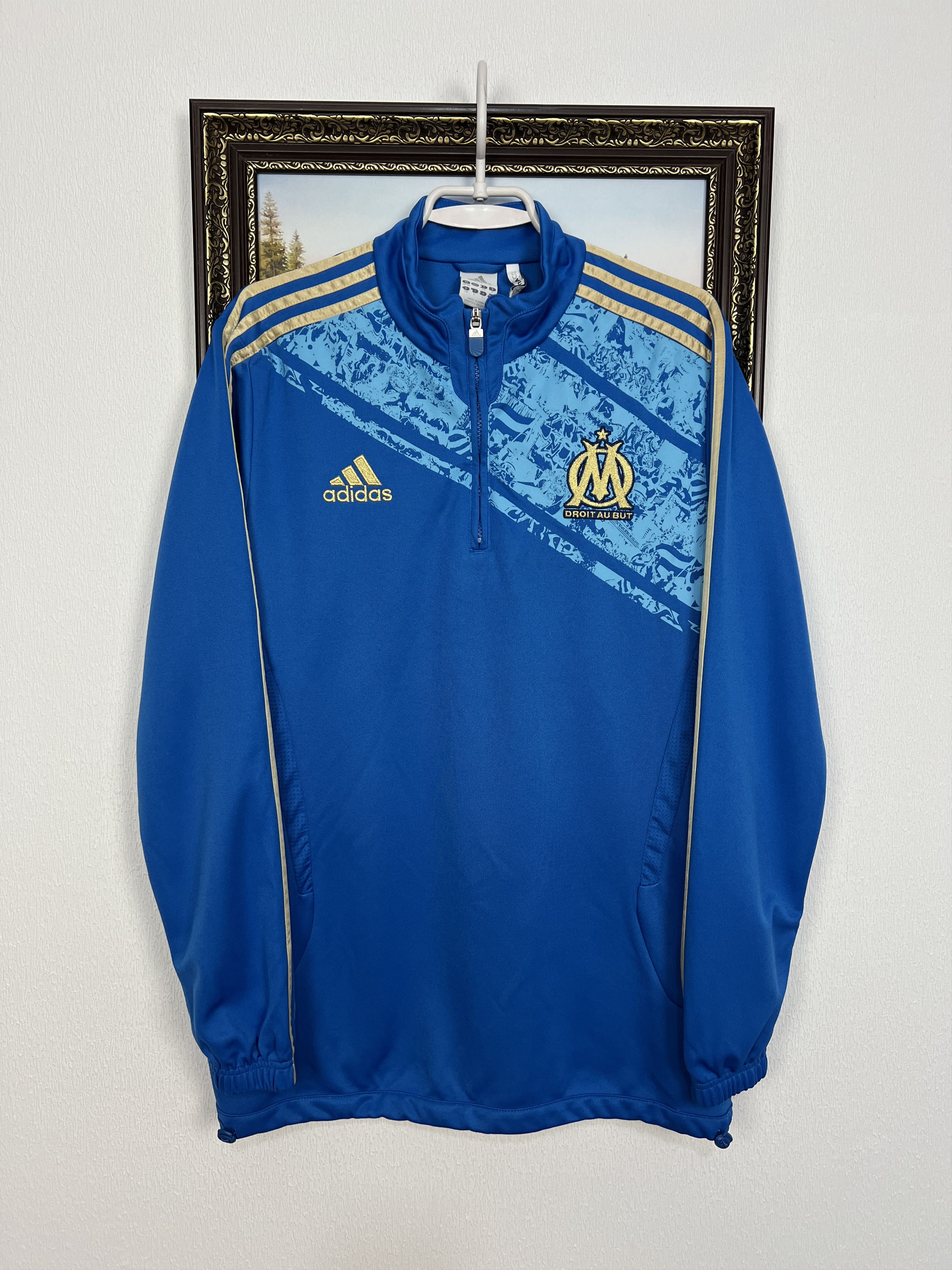 Vintage Marseille Football Sweatshirt Train Player Issue Jacket Size US M / EU 48-50 / 2 - 1 Thumbnail