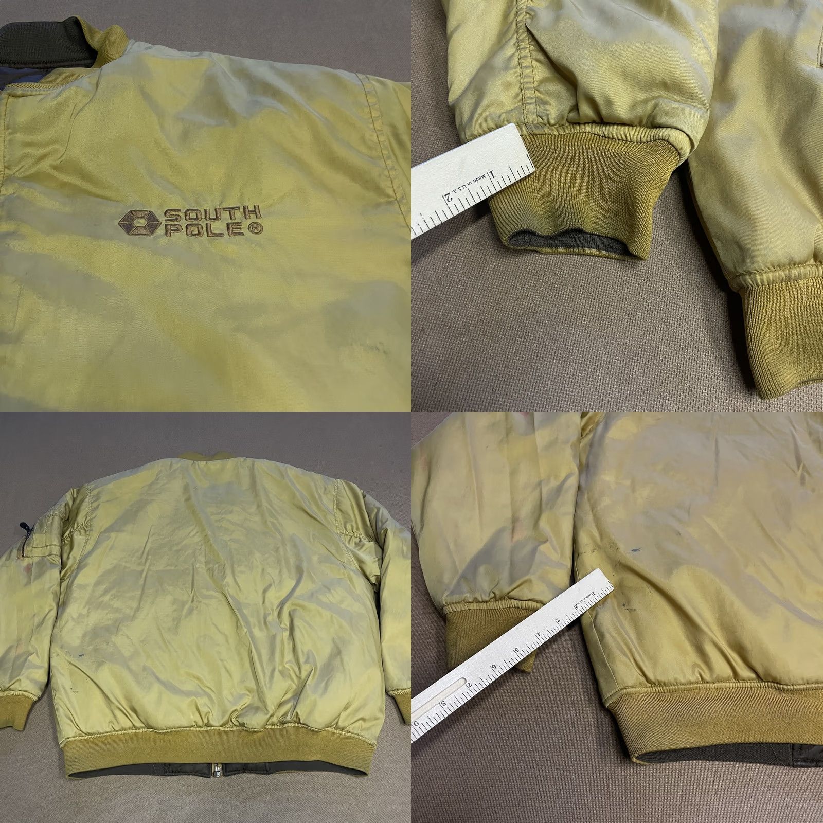 Southpole VINTAGE South Pole Jacket Mens XL Brown Yellow Quilted Bomber Reversible Streetwear Size US XL / EU 56 / 4 - 11 Thumbnail