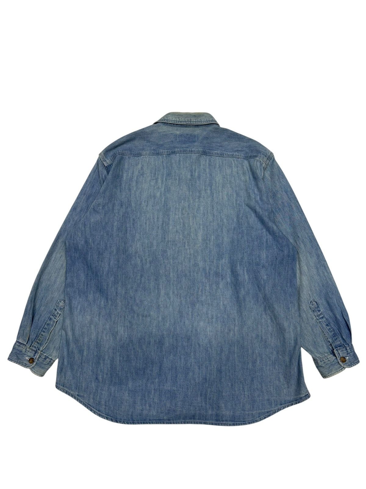 Kapital Vintage LEVIS BLUE SHIRT Denim Shirt Orange Tab Size US M / EU 48-50 / 2 - 4 Thumbnail