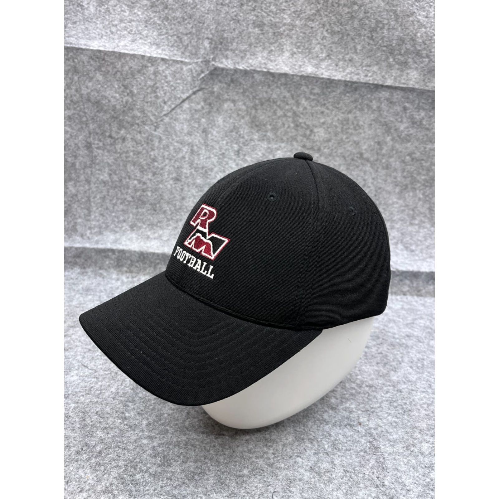 Vintage Red Mountain Highschool Football Hat Cap Fitted Adult 8 Black Polyester Blend Size ONE SIZE - 4 Thumbnail