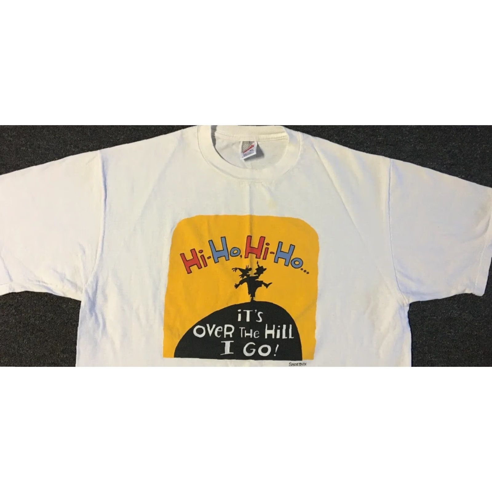Vintage VINTAGE 90s Over The Hill I Go! Faded Shirt XL USA Birthday Funny Humor Joke Grunge Shirt Men XL White USA 90s Grunge Fun Happy Comedy T-Shirt Size US XL / EU 56 / 4 - 4 Thumbnail