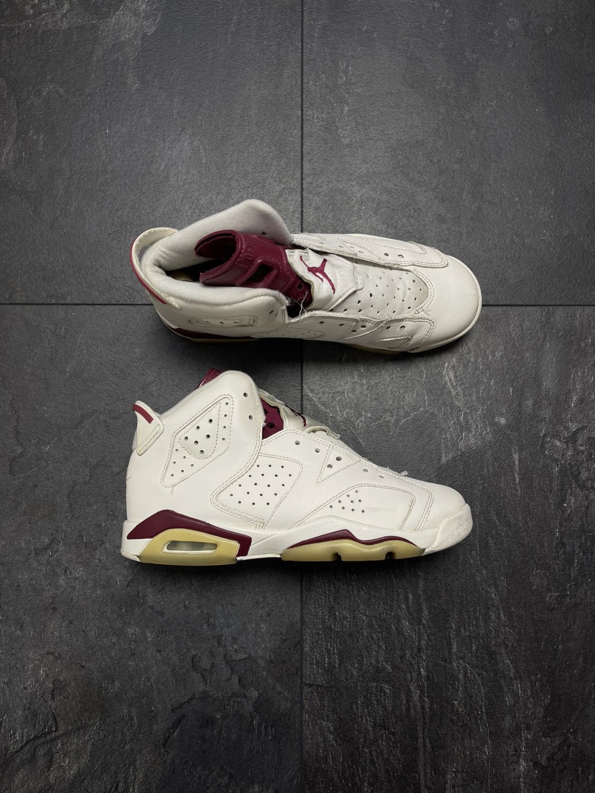 Jordan Brand × Streetwear × Vintage Vintage Nike Air Jordan 6 Retro Maroon Size US 5.5 / EU 38 - 1 Thumbnail