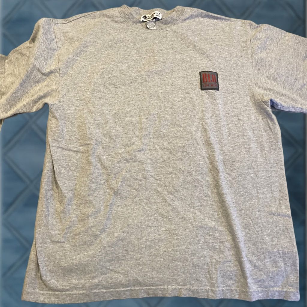Vintage VINTAGE Giorgio Beverly Hills Red for Men Cologne T Shirt OS Crew Neck Short Sleeve Gray Cotton Knit Logo 90s Men OS Shirt Size US M / EU 48-50 / 2 - 1 Thumbnail