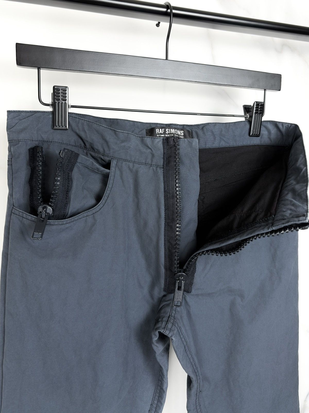 Raf Simons AW04 Raf Simons Waves Zippered Flight Trouser Pants Size US 30 / EU 46 - 5 Thumbnail