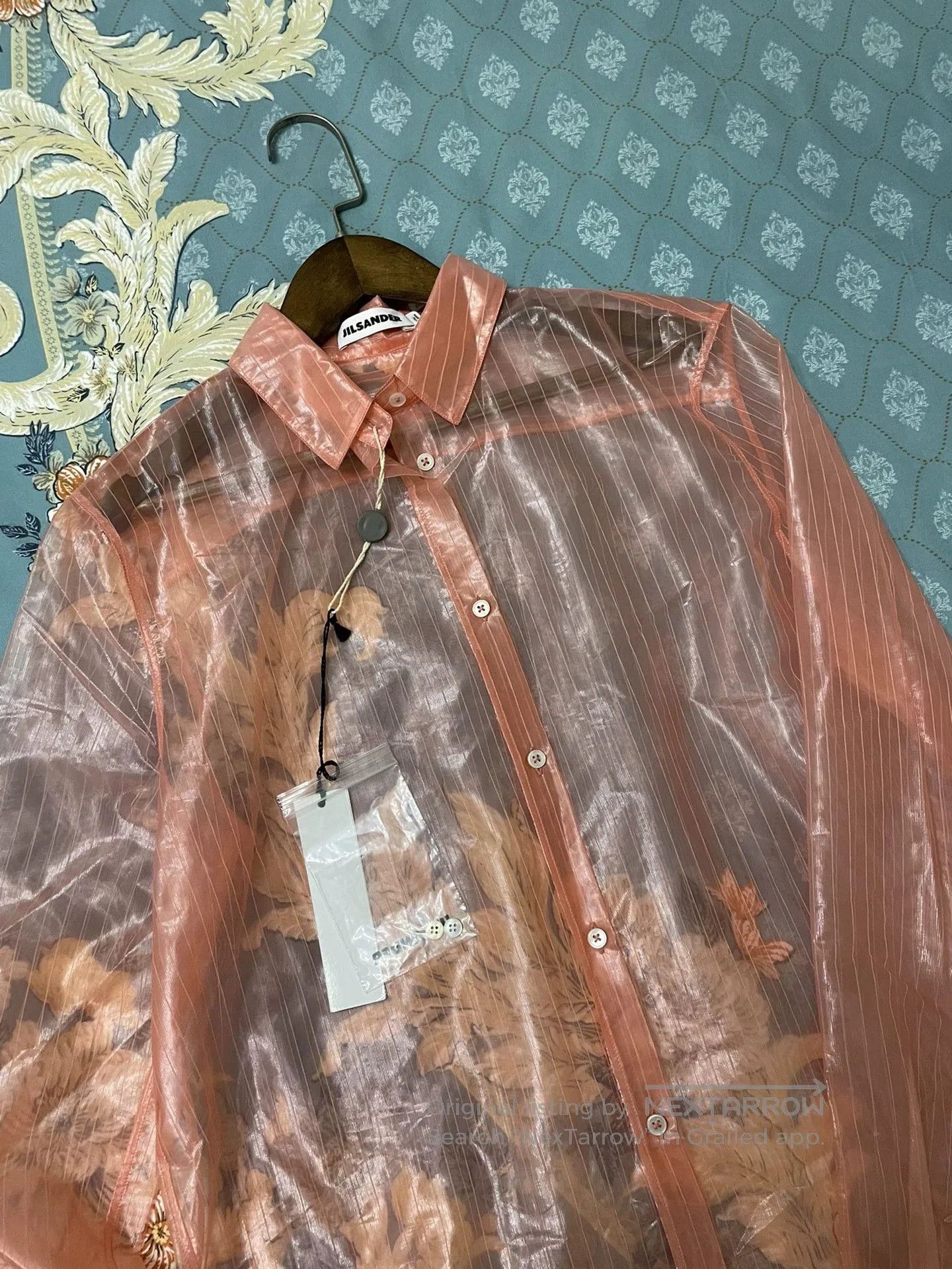 Jil Sander Sheer Pink Jil Sander Shirt. Size S / US 4 / IT 40 - 1 Thumbnail