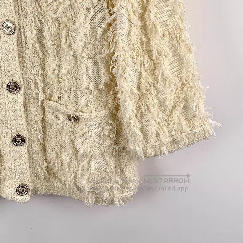 Chanel Chanel Beige tassel cotton round-neck single-breasted long Size XS / US 0-2 / IT 36-38 - 4 Thumbnail
