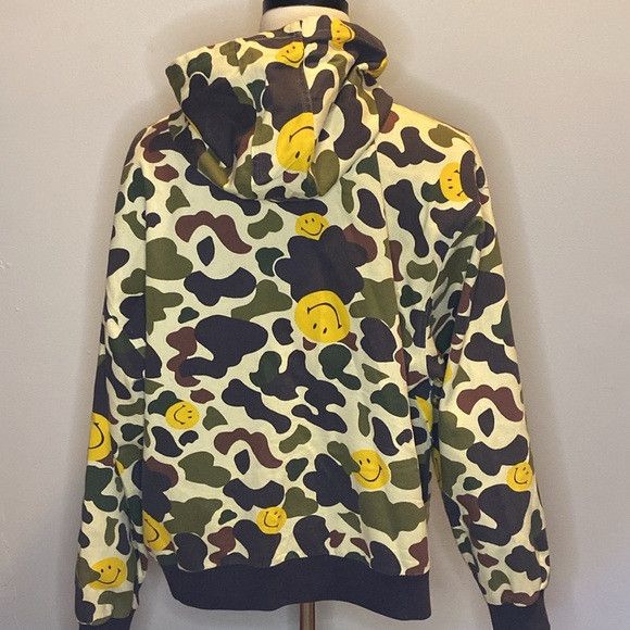 Market Market x SMILEY Camo Twill Zip Hoodie (sx XL) Size US XL / EU 56 / 4 - 7 Thumbnail