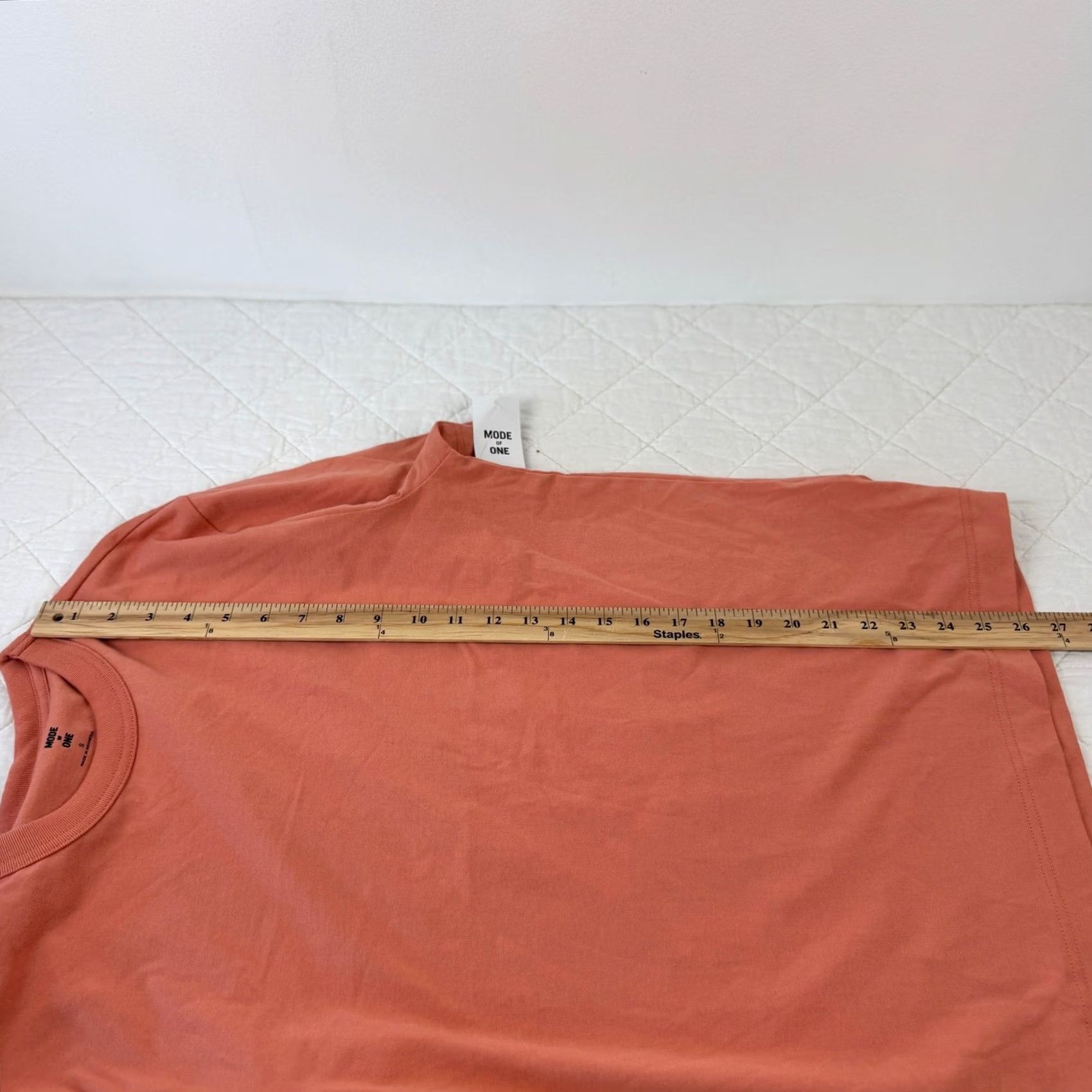 Vintage Mode of One Mens T-Shirt Crew Neck Sunbaked Clay Orange Short Sleeve 100187076MN NWT S Size US S / EU 44-46 / 1 - 6 Thumbnail