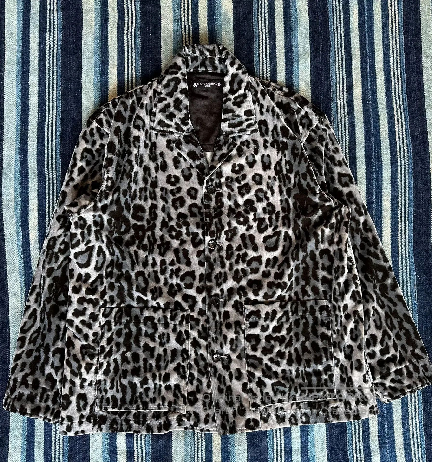 Mastermind Japan leopard print embroidered velvet jacket MMJ. Size US M / EU 48-50 / 2 - 1 Thumbnail