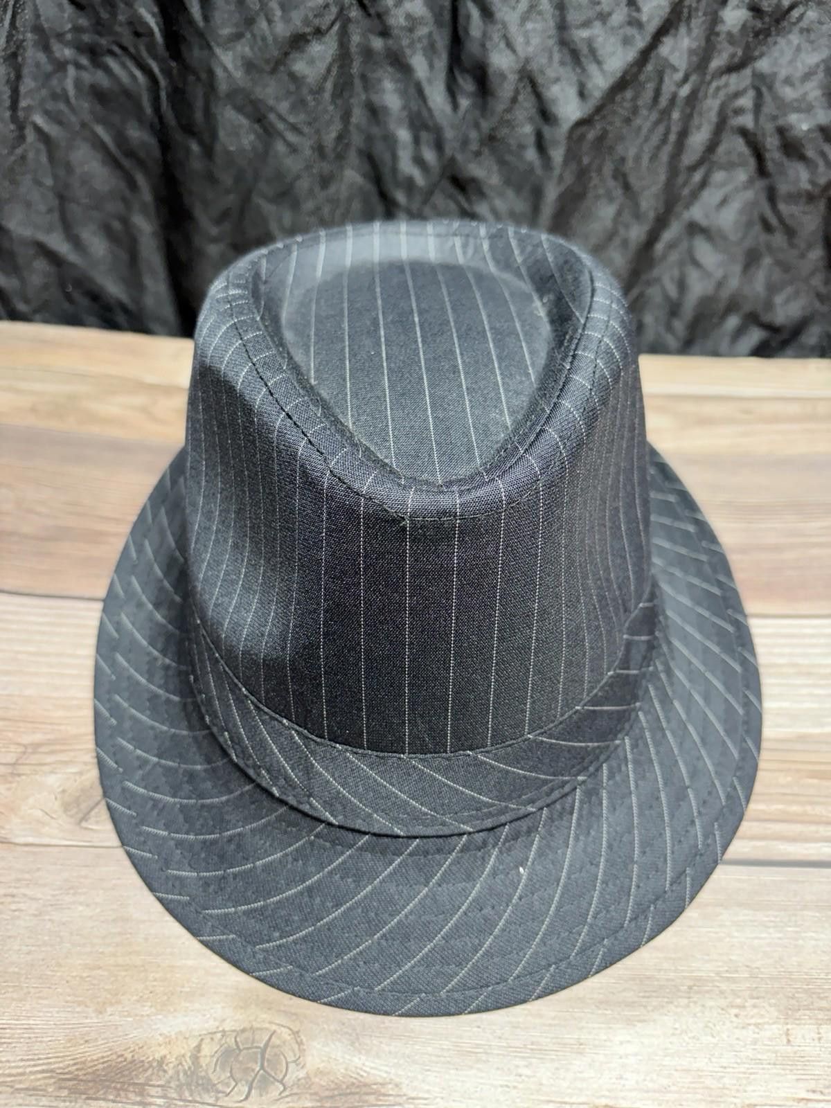 The Unbranded Brand Men’s Fedora Hat Black Pin Striped Size M Size ONE SIZE - 2 Thumbnail