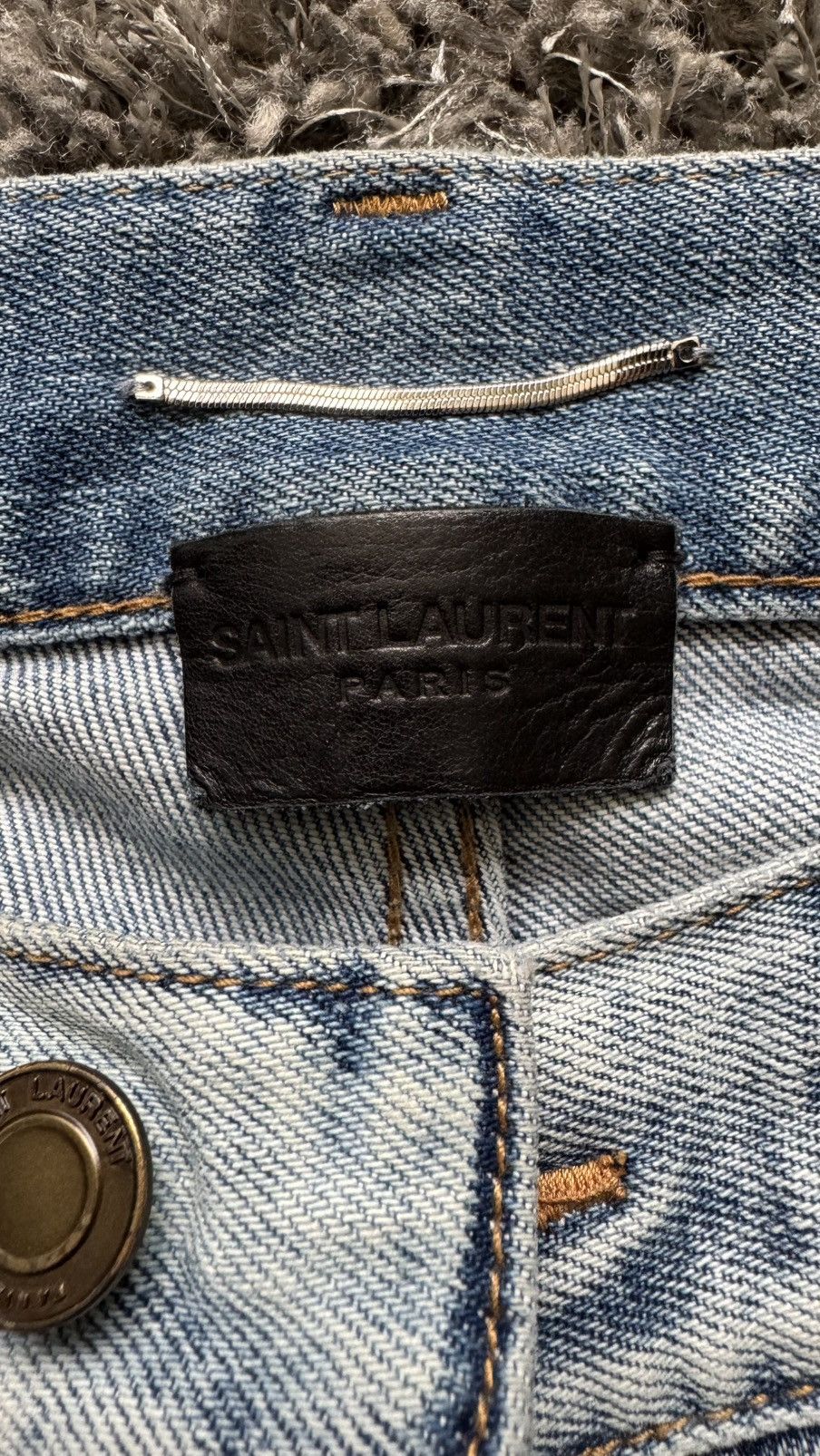 Saint Laurent Paris Saint Laurent Blue denim Size US 33 - 2 Thumbnail