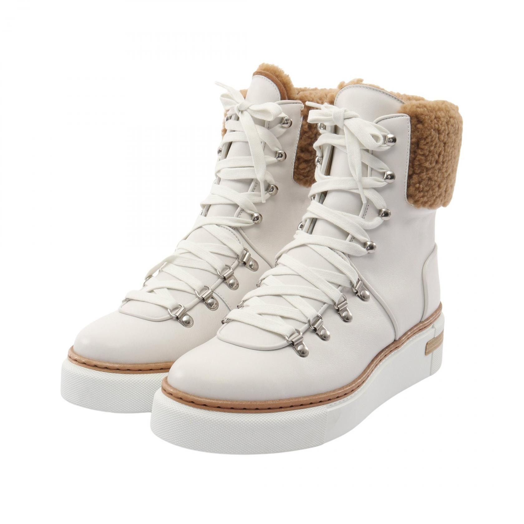 Hermes Hermes Hermes Flocon Leather Shearling Boots Leather Shoes DUTY FREE for USA Size ONE SIZE - 1 Thumbnail