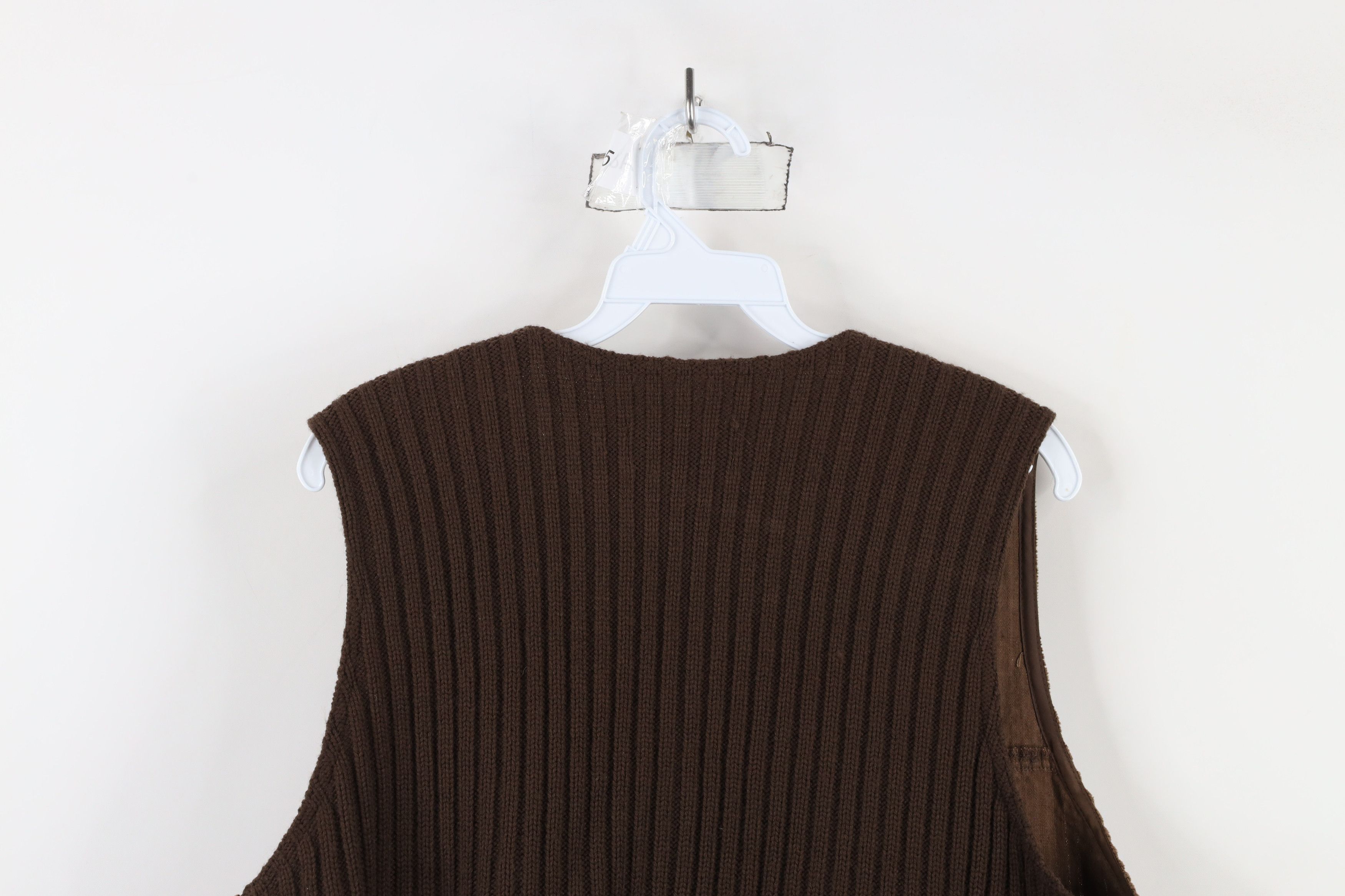 Vintage Vintage 90s Streetwear Corduroy Button Vest Jacket Brown Size XL / US 12-14 / IT 48-50 - 11 Thumbnail
