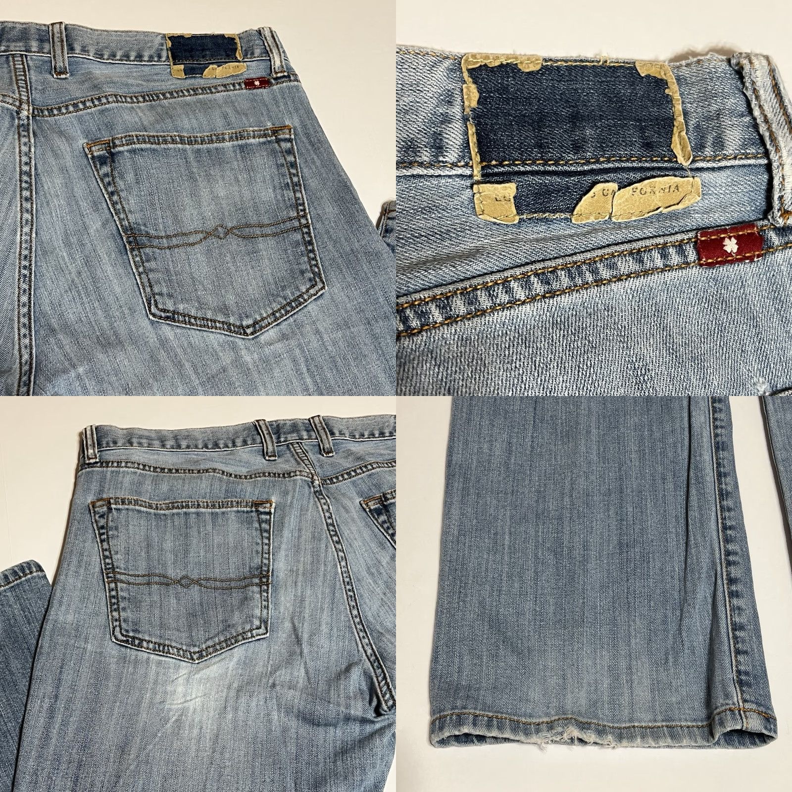 Lucky Brand Lucky Brand 221 Original Boot Jean Mens 36x31 Blue Distressed 5-Pocket Denim Bootcut Pants Slim Regular USA Logo Vintage N/A Size US 36 / EU 52 - 9 Thumbnail