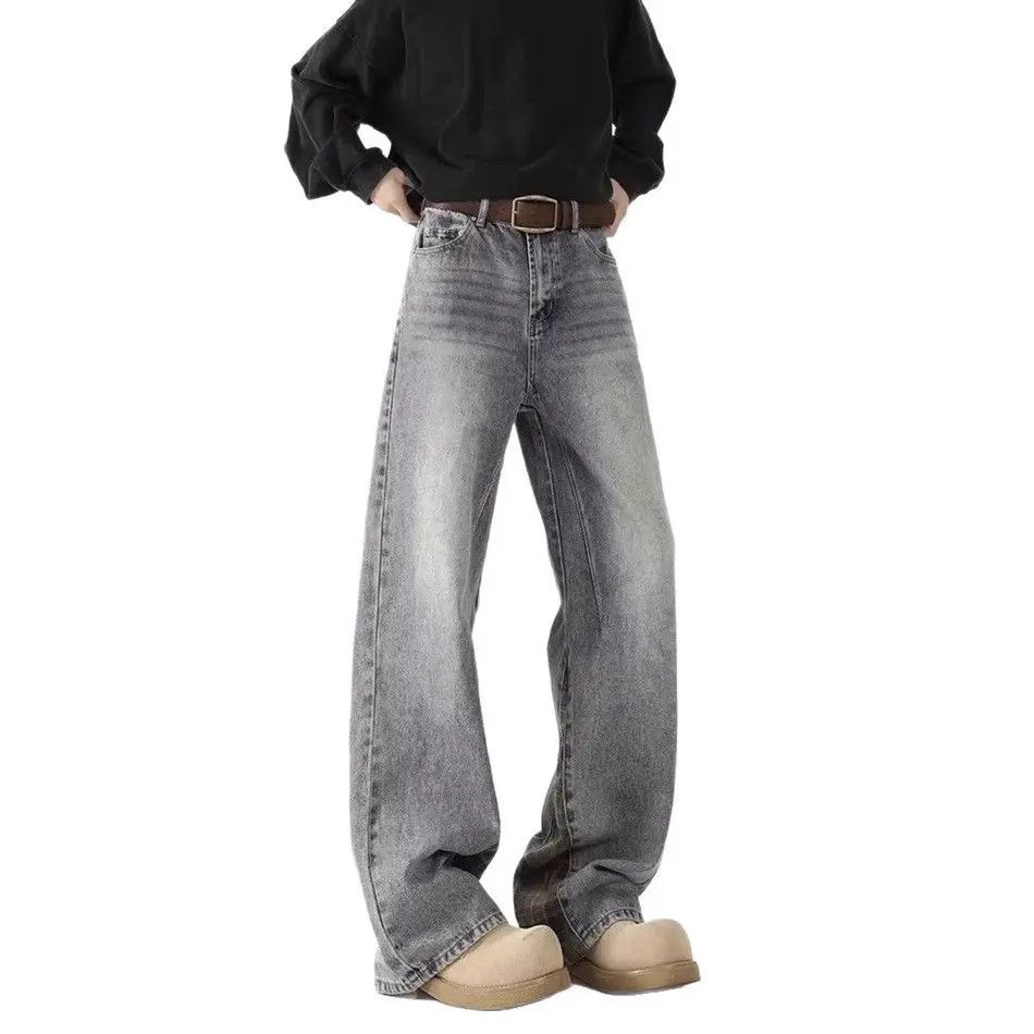 Japanese Brand Retro loose cat whisker slightly flared jeans Size US 32 / EU 48 - 1 Thumbnail