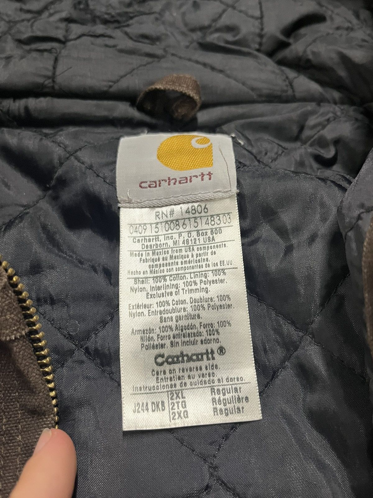 Carhartt × Vintage Carhartt mocha brown hooded Sherpa lined vintage jacket hype Size US XXL / EU 58 / 5 - 8 Thumbnail