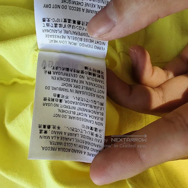 Balenciaga Balenciaga Bright Yellow Round Neck Printed Short Sleeve, Size US S / EU 44-46 / 1 - 7 Thumbnail