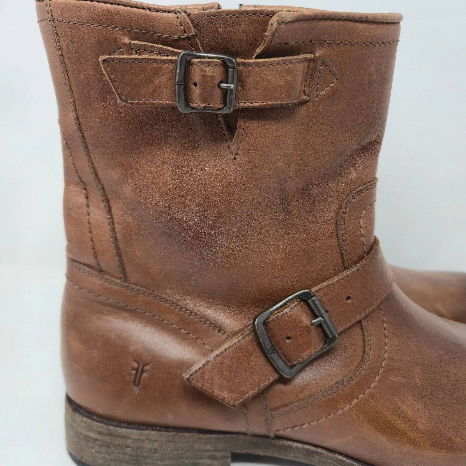 Frye Frye Engineer Boots 10 D Brown Leather Buckle Size US 10 / EU 43 - 3 Thumbnail