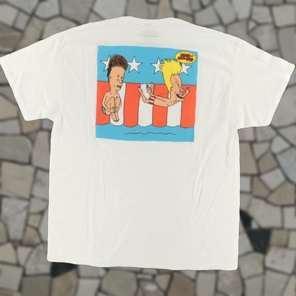 Vintage Beavis and Butt-Head USA Swimming Cannonball T-Shirt White Men's XL Size US XL / EU 56 / 4 - 1 Thumbnail