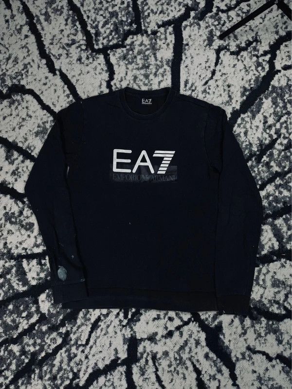 Emporio Armani Emporio Armani EA7 crewneck sweatshirt black white M logo Size US M / EU 48-50 / 2 - 1 Thumbnail