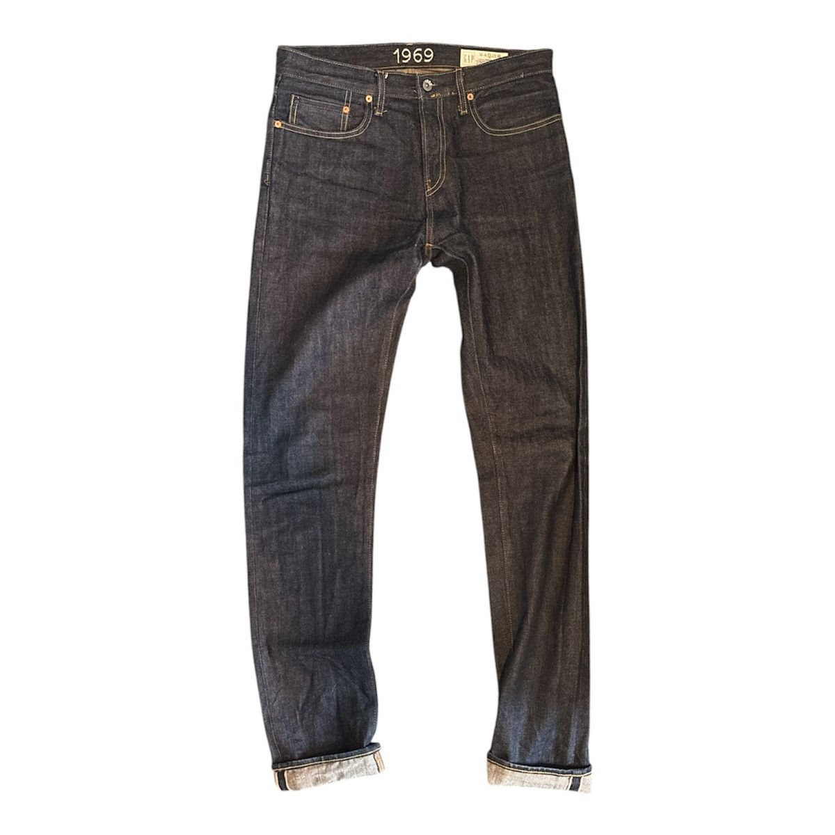 Gap Raw Japanese selvedge denim Gap 1969 Jeans Straight Size US 32 / EU 48 - 1 Thumbnail