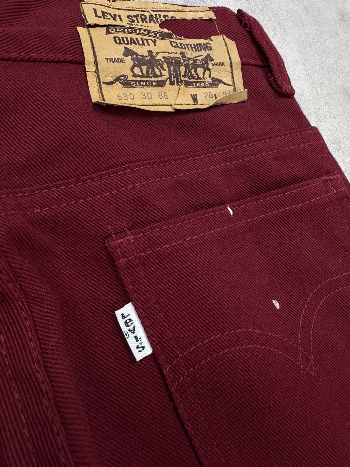 Levi's Vintage Clothing Rare Levis 630 30 88 Womens red jeans W28 L36 Size 28" / US 6 / IT 42 - 8 Thumbnail
